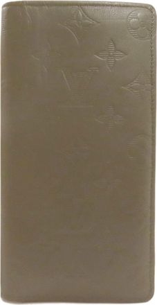 Louis Vuitton Khaki Monogram Shadow Long Wallet (Bi-Fold) (Pre-Owned)