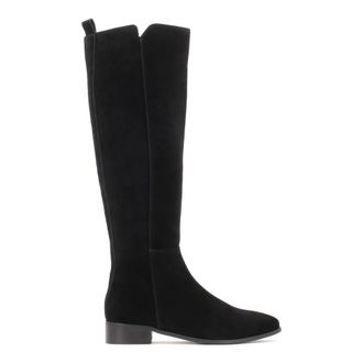 Kazar Botas altas Kazar de ante sobre un tac&oacute;n plano y estable - Shoes - Mujer - Negro - 36 EU