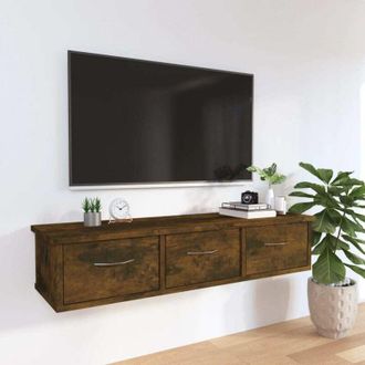 vidaXL Vidaxl - Armario Pared Madera Contrachapada Roble Ahumado 88x26x18,5 Cm