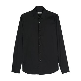 Canali Zwarte Regular Fit Overhemd - Heren - Casual Overhemden - Zwart - XL - Katoen - Overhemden