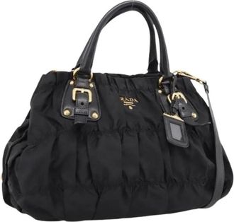 Prada Pre-owned Vintage Nylon Hand Bag - Dames - Vintage Handtas - Zwart - ONE Size - Nylon - Vintage