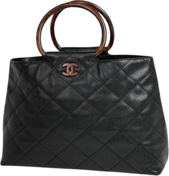 Chanel Pre-owned Handbags, female, Black, Size: ONE SIZE Pre-owned Vintage Handbag