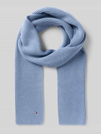 Tommy Hilfiger Schal aus Kaschmir-Baumwoll-Mix in Hellblau, Größe 1