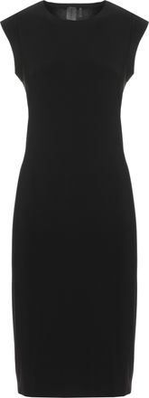 Norma Kamali Black Round Neck Knee-Length Day Dress