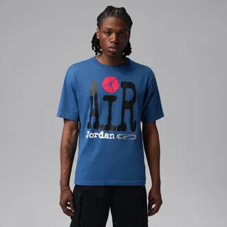 Nike Jordan Mens Jordan Graphic T-Shirt in Blue | IQ5299-485
