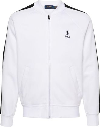 Polo Ralph Lauren Polo-Pony-embroidery zipped sweatshirt - men - Cotton/Polyester - S - White