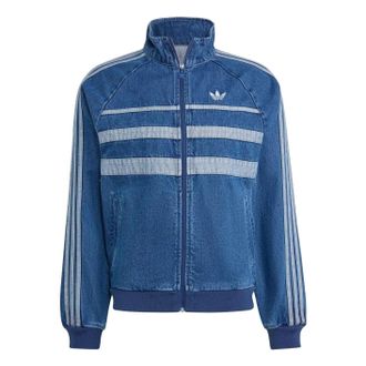 adidas Adicolor Fast Blue Denim Track Jacket Asia Sizing Light Denim JX6457