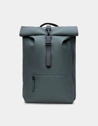 Rains Womens Rains Unisex Rolltop Rucksack - 13 Grey - Black - Size: ONE size