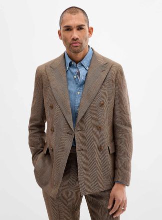 Polo Ralph Lauren Polo Shirt Ralph Lauren - Mens Double-breasted Prince of Wales jacket Modern fit