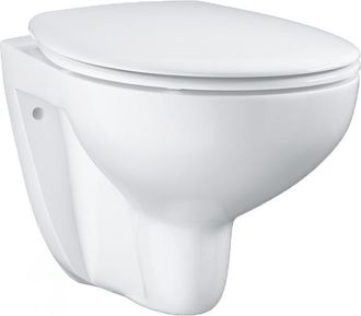 GROHE Bau Conjunto Inodoro Suspendido Cer&aacute;mica Sin Brida + Asiento Extra&iacute;ble (bauclassic) - Grohe