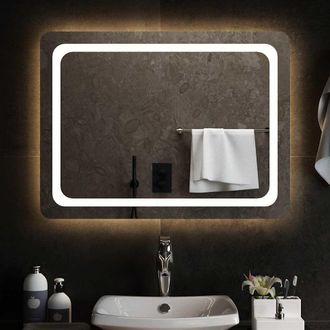 vidaXL Espejo De Ba&ntilde;o Con Led 80x60 Cm Vidaxl