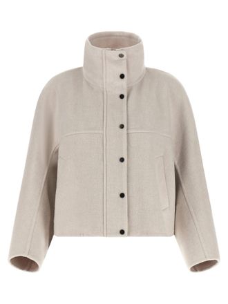 Brunello Cucinelli Womens Gray Virgin Wool Coat Clothing