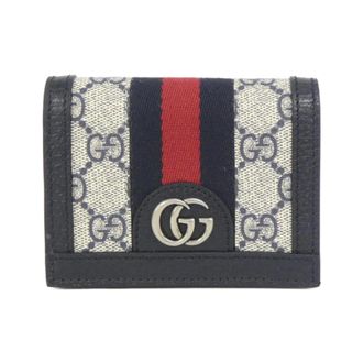 Gucci Beige Blue Gg Supreme Canvas Wallet (Bi-Fold) (Pre-Owned)