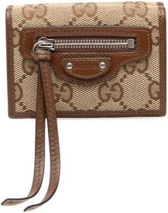 Gucci Pre-owned Vintage Canvas Wallet - Dames - Vintage Accessoires - Beige - ONE Size - Vintage