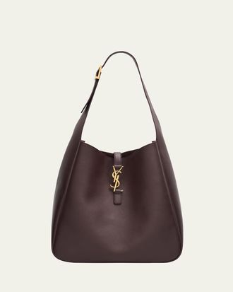 Saint Laurent Le 5 A 7 Large Shoulder Bucket Bag in Smooth Leather