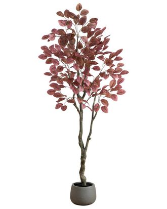 Nearly Natural 6Ft Artificial Autumn Dogwood Fall Tree In Decorative Planter