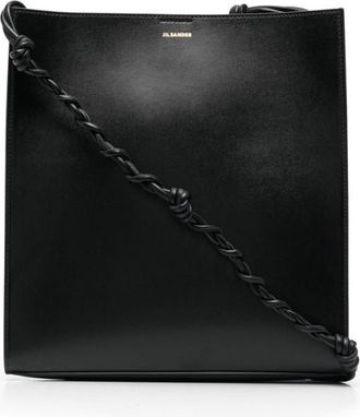 Jil Sander Black Tangle Leather Crossbody Bag