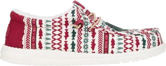 Hey Dude Womens Hey Dude Wally Merry Fishmas 4345-6WE Multicolor Casual Shoes HAWK3214