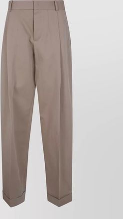 Dsquared2 giant jen pleated trousers cuffed hem