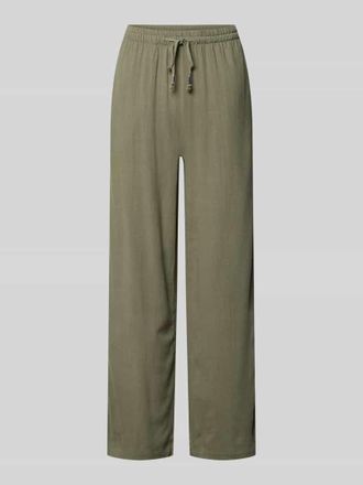 Zabaione Hose aus Viskose-Leinen-Mix Modell Ca44talina in Taupe, Gr&ouml;&szlig;e XXL