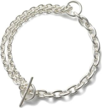 All_Blues Bracciale a doppia catena - Argento