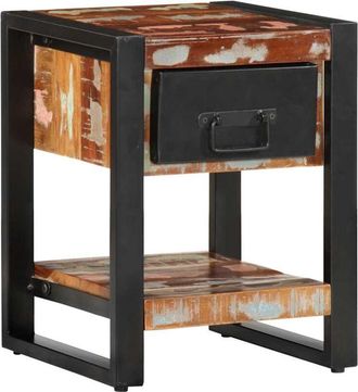 vidaXL Vidaxl - Bedside Cabinet Multicolour 35x34x45 cm Solid Wood Reclaimed
