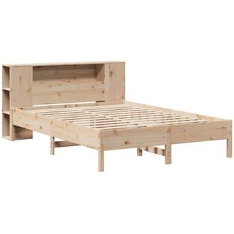 vidaXL Cama Con Estanter&iacute;a Sin Colch&oacute;n Madera Maciza De Pino 160x200cm Vidaxl