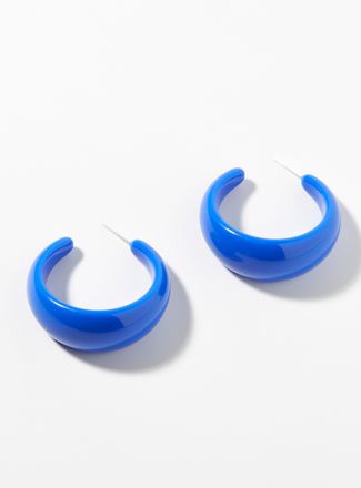 Simons Womens Large coloured acrylic Hoop Earrings