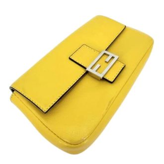 Fendi Pre-owned Vintage Shoulder Bag - Dames - Pre-owned - Geel - Maat: ONE Size Leer