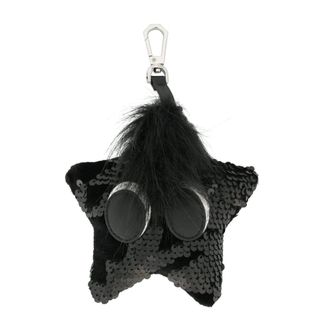 Kendall + Kylie Star Bag Charm Keychain Grey