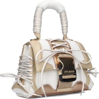Steve Madden Tassen, Dames, Beige, ONE Size, Katoen, Leren Schoudertas