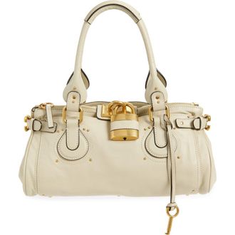Chlo&eacute; Paddington Leather Satchel in Cloudy Cream at Nordstrom