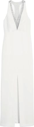 Max Mara White Floral Embroidered Sequin Dress - female - Max Mara - Maxi Dresses - White - S - Dresses