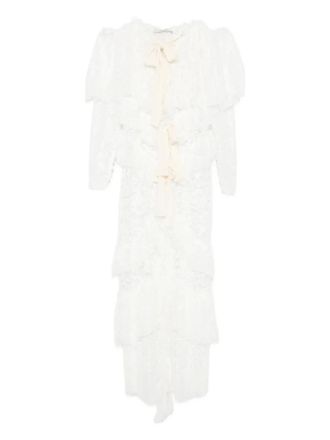 Siedres Abito midi Aphelia con ruches - Bianco