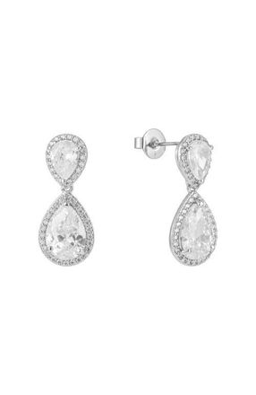 Untamed Petals Aspen Crystal Drop Earrings in Silver at Nordstrom