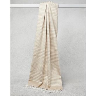 Brunello Cucinelli Womens Beige Silk Patterned Scarf
