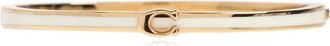 Coach logo bangle bracelet - women - Brass - S - Gold