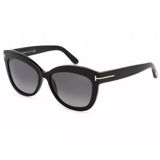 Tom Ford Alistair Polarized Grey Gradient Cat Eye Ladies Sunglasses FT0524 01D 56