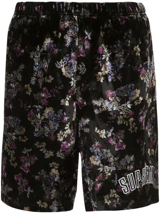 SUPREME Shorts a fiori - Nero