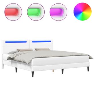 vidaXL Struttura Del Letto Con Testiera Bianco 200 X 200 Cm Similpelle Vidaxl