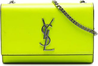 Saint Laurent Pre-owned Saint Laurent Small Patent Grain de Poudre Monogram Kate Crossbody Ladies QDASOH1AL9KMKIVW
