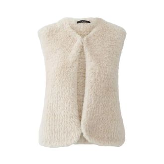 Oui Jassen, Dames, Beige, 2Xl, Naadloos Vest