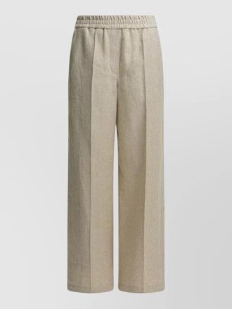 Brunello Cucinelli wide leg herringbone pants back pockets