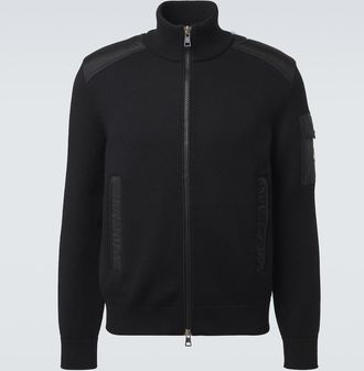 Moncler Cardigan Tricot in lana vergine imbottito