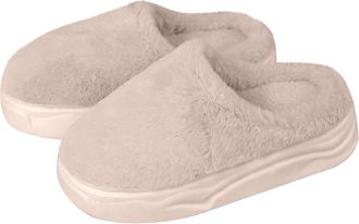 Generic Fluffy Winter Slippers with Thick Fleece Lining for a Warm and Cosy Home - Slippers Cotton with Fleece Lining Womens Shoes 39 Black Ankle Boots, khaki