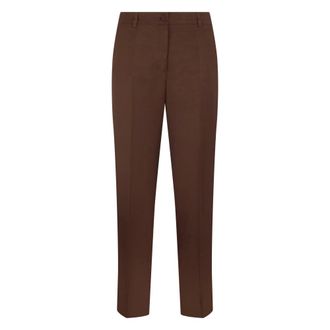 P.A.R.O.S.H. Raisa Trousers - female - P.A.R.O.S.H. - Slim-fit Trousers - Brown - L - Trousers