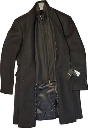 Giorgio Armani Emporio Armani Single Breasted Virgin Wool Coat Size L