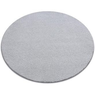 RugsX Rugsx - Carpet, round velvet micro grey 90 plain, flat, one colour grey round 133 cm