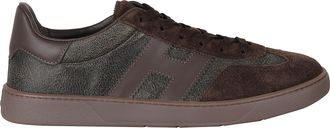 Hogan Brown Cool Smooth Leather Suede Rubber Sole Sneakers