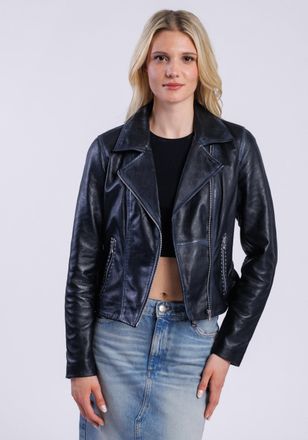 Freaky Nation Lederjacke FREAKY NATION Lederjacke-FN, Damen, Gr. M (38), schwarz, Oberstoff: 100% Leder; Futter: 100% Baumwolle, normal, Jacken Lederjacke